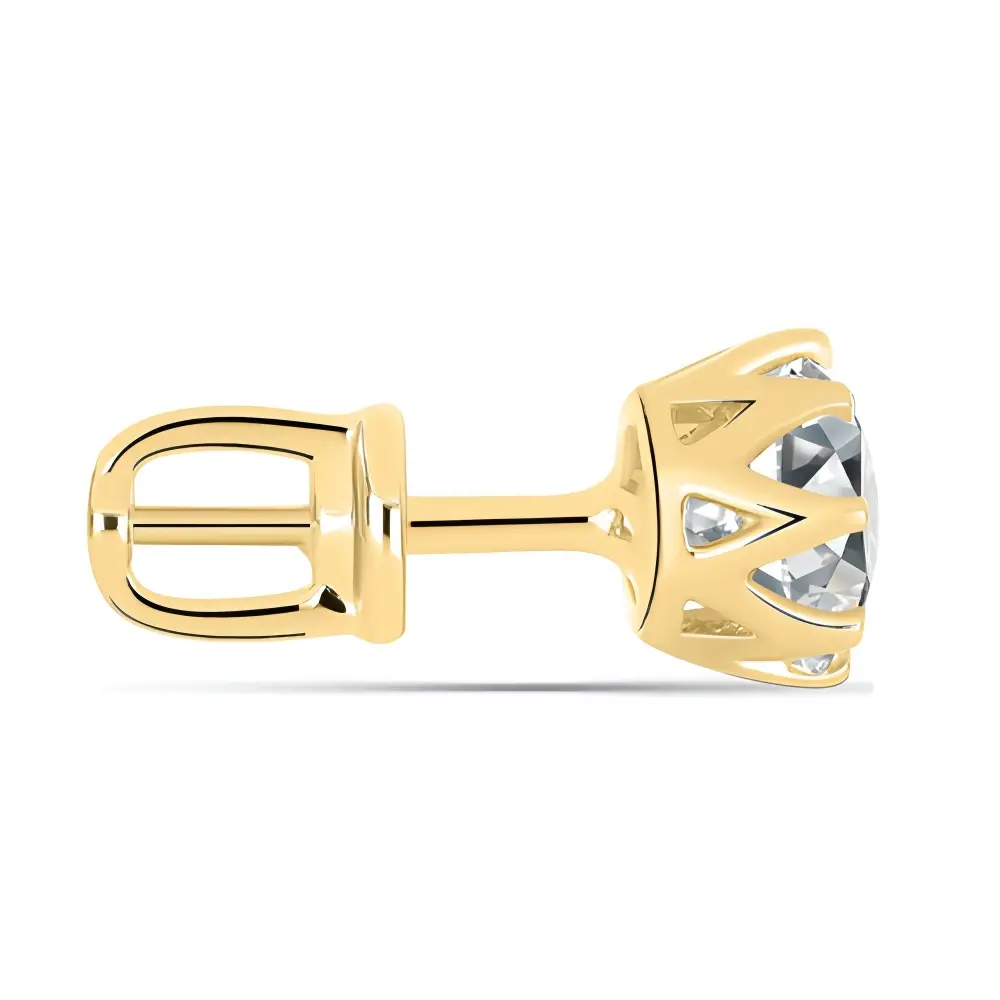 BUY NATURAL WHITE TOPAZ GEMSTONE EARRING IN 14K GOLD